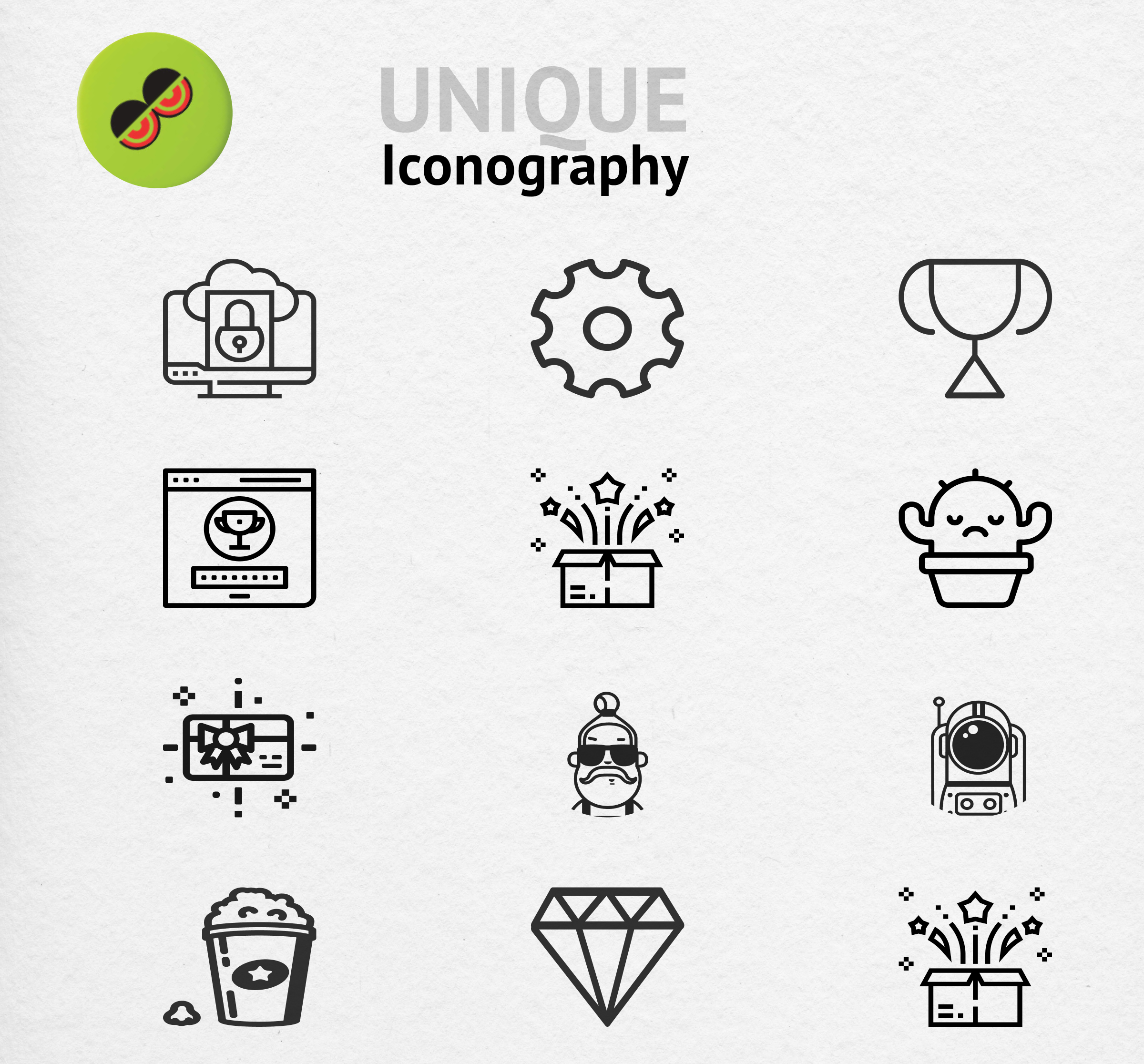 Icons of UI & UX Design for Buzzhawkker